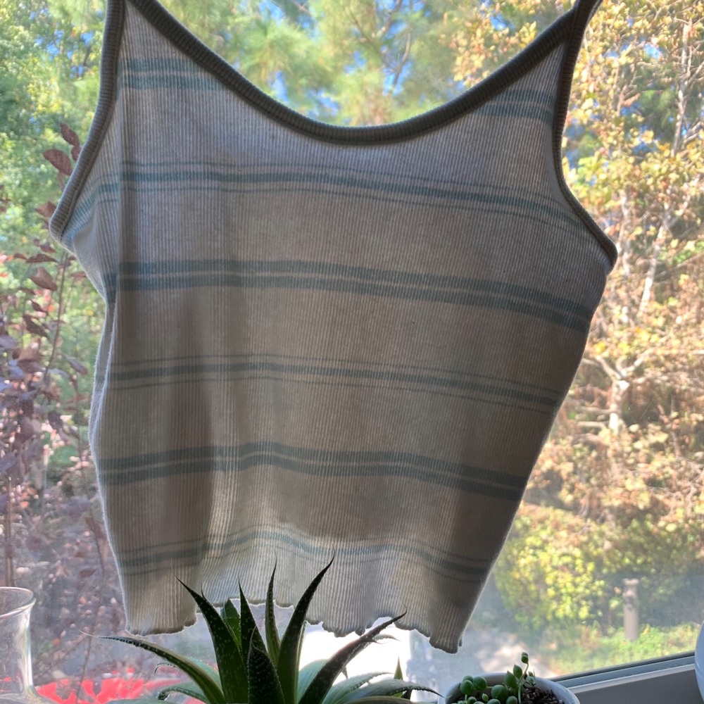 Pacsun light blue and white basic tank